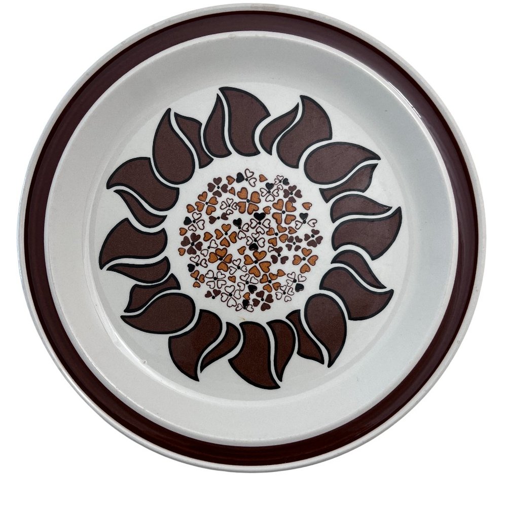 Vintage mod floral serving plate: El Paso by Royal M